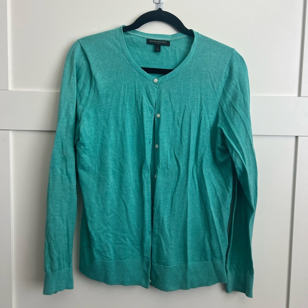 💛 Buy Two, Get One 💛 Banana Republic Teal Cardigan Sweater